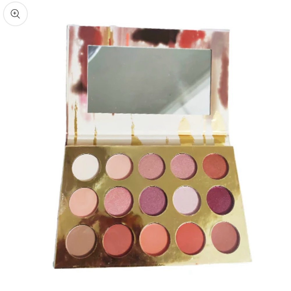 Ellen Tracy Pink and Brown Eyeshadow Palette with Mirror